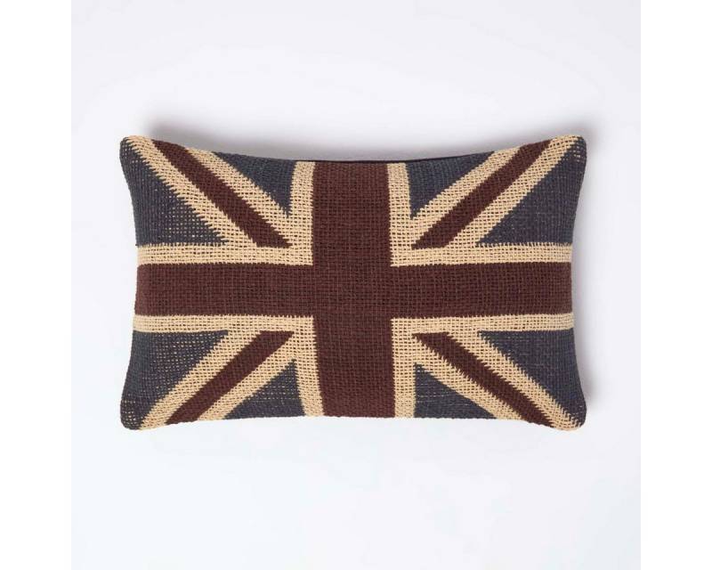 Homescapes Kissenhülle Jaquard Union Jack-Kissenbezug, 30 x 50 cm von Homescapes