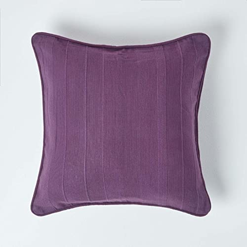 Homescapes Kissenhülle Rajput, lila Zierkissenbezug 45 x 45 cm für Dekokissen und Sofakissen aus 100% Baumwolle mit Reißverschluss, violett von Homescapes