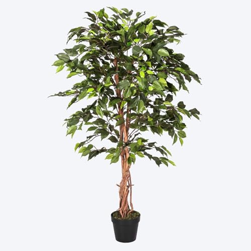 HOMESCAPES Kunstbaum Ficus Benjamini grün 120 cm von Homescapes