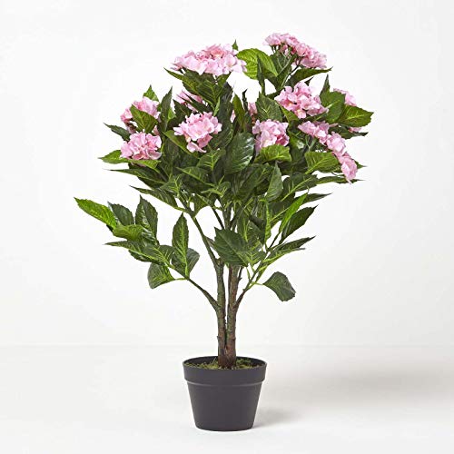 Homescapes Kunstpflanze Kunstblume Hortensie Pink im Topf 85 cm hoch von Homescapes