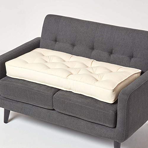 Homescapes Langes Sitzkissen Creme 100x48 cm, Dicke Sofa-Auflage gepolstert, Sitzauflage Sofa mit Baumwollbezug Homescapes Langes Sitzkissen Creme 100x48 cm, Dicke Sofa-Auflage gepolstert, Sitzauflage Sofa mit Baumwollbezug von Homescapes