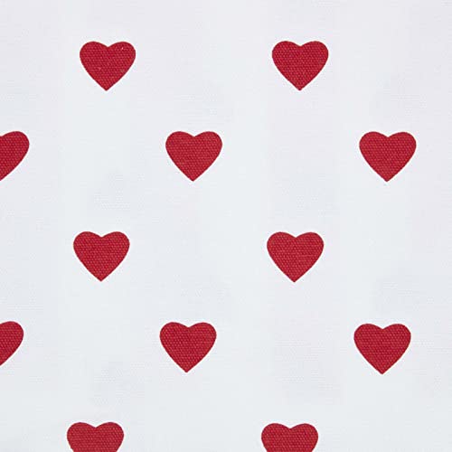 Homescapes Stoff Meterware Hearts rot aus 100% reiner Baumwolle, Breite 150 cm, bedruckter Baumwollstoff, dekorativ, pflegeleicht und robust von Homescapes