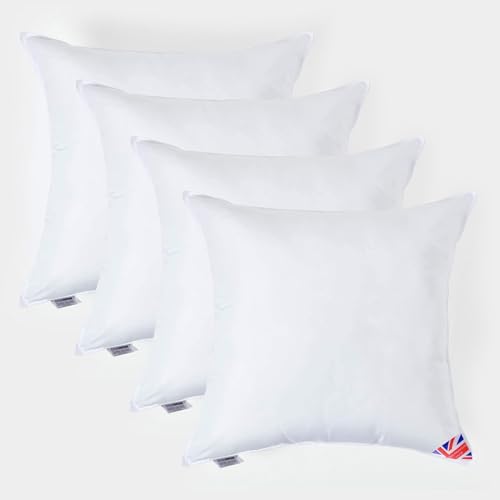 Homescapes Super-Mikrofaser Füllkissen 80x80 cm – 4er-Set Kissen wie Daunen, hypoallergene Kissenfüllung/Innenkissen für Dekokissen wie Sofakissen & Bettkissen oder kleine Kopfkissen Homescapes Super-Mikrofaser Füllkissen 80x80 cm – 4er-Set Kissen wie Daunen, hypoallergene Kissenfüllung/Innenkissen für Dekokissen wie Sofakissen & Bettkissen oder kleine Kopfkissen von Homescapes