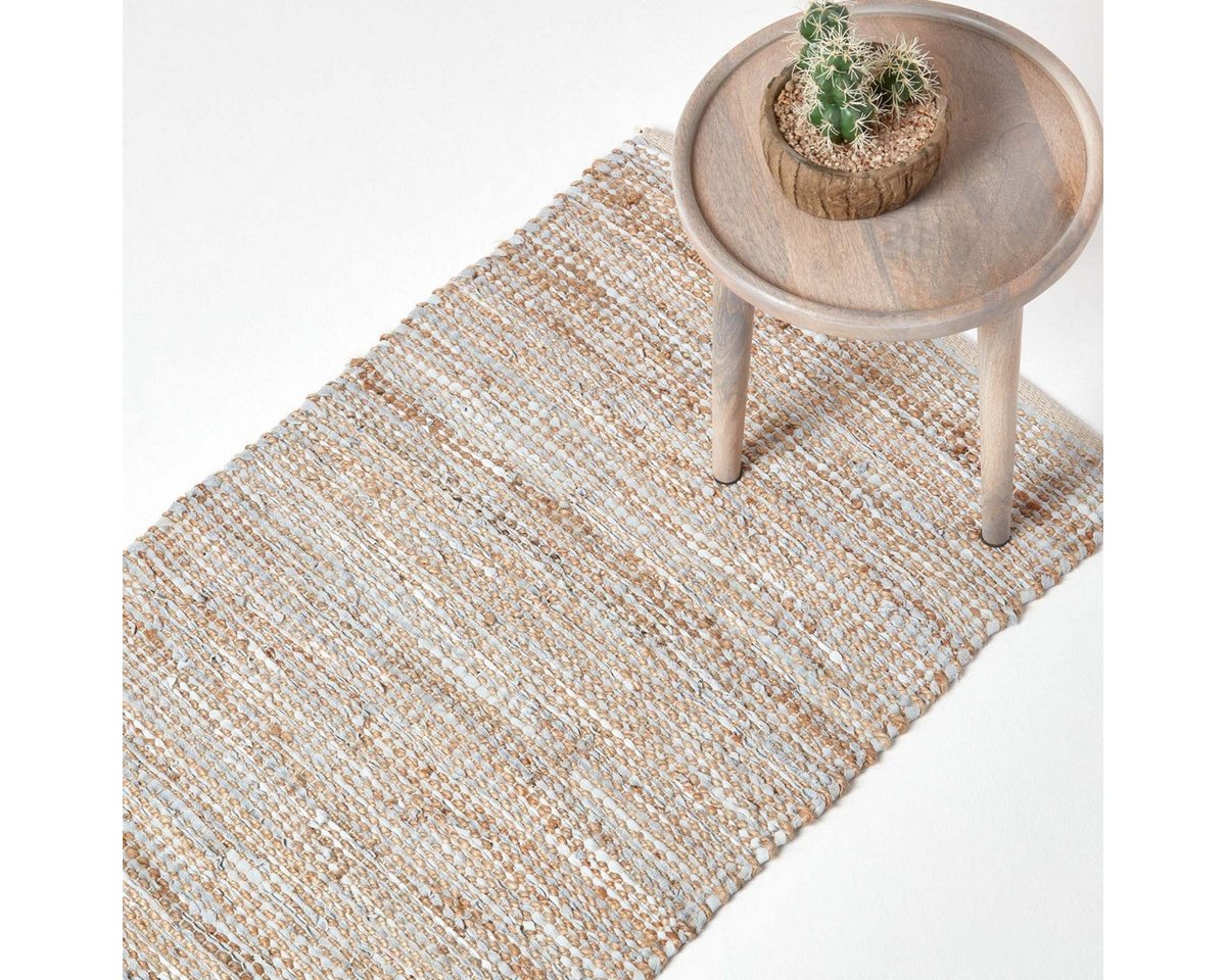 Homescapes Teppich Teppich Madras aus Leder und Hanf in Natur, 90 x 150 cm, Höhe: 20 mm Homescapes Teppich Teppich Madras aus Leder und Hanf in Natur, 90 x 150 cm, Höhe: 20 mm von Homescapes