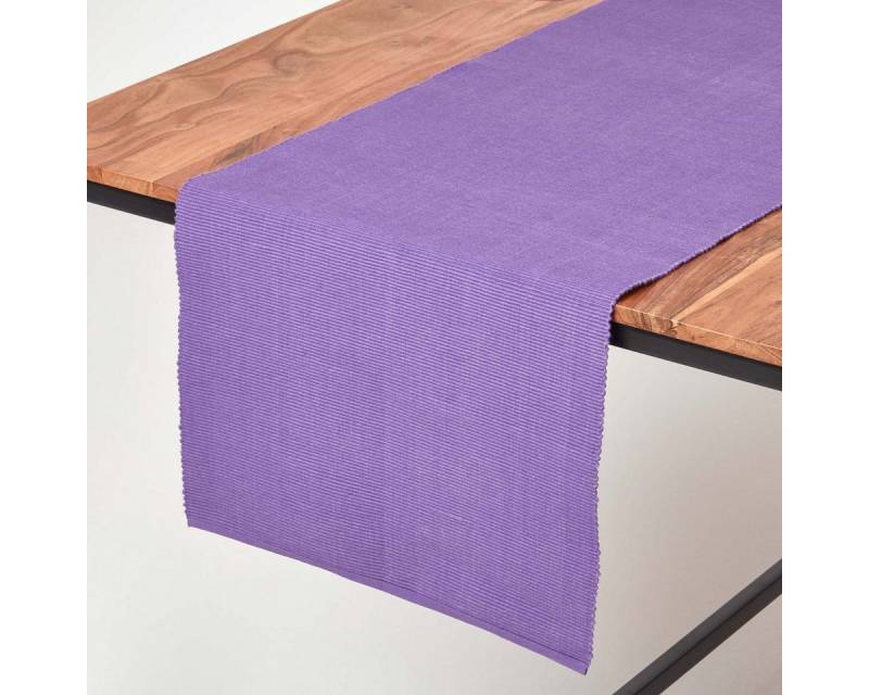 Homescapes Tischläufer Tischläufer lila – 44 x 178 cm, 100% Baumwolle von Homescapes