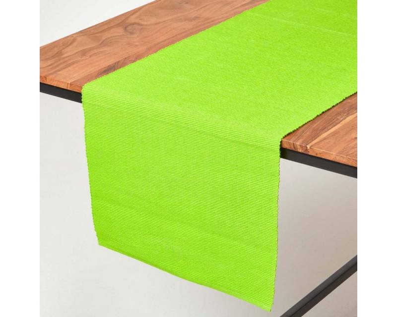 Homescapes Tischläufer Tischläufer limette – 44 x 178 cm, 100% Baumwolle von Homescapes