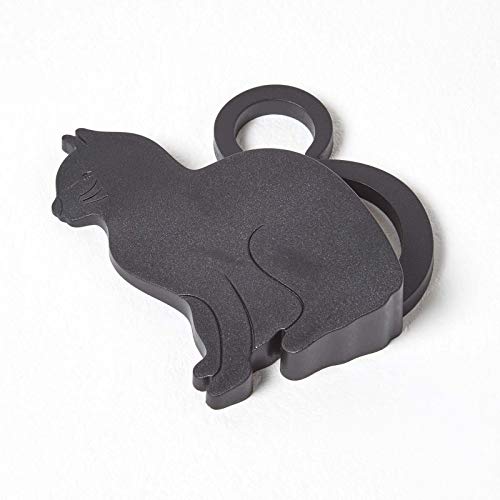 Homescapes Türkeil Katzen-Design Türstopper Türhalter zum unter die Tür stecken, Katzen-Silhouette, 11 x 9,5 x 2,5 cm von Homescapes