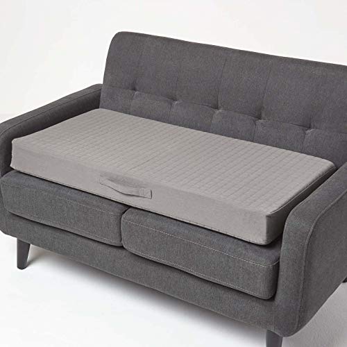 Homescapes Feste Sofa-Auflage 100x50 cm grau, 10 cm hohes Sitzkissen Baumwolle, Sitzerhöhung orthopädischer Schaumstoff Homescapes Feste Sofa-Auflage 100x50 cm grau, 10 cm hohes Sitzkissen Baumwolle, Sitzerhöhung orthopädischer Schaumstoff von Homescapes