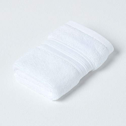 Homescapes weißes Gesichtshandtuch aus 100% Supima-Baumwolle mit 550 g/qm, hochwertiges Zero-Twist-Handtuch, Seiftuch 30 x 30 cm Homescapes weißes Gesichtshandtuch aus 100% Supima-Baumwolle mit 550 g/qm, hochwertiges Zero-Twist-Handtuch, Seiftuch 30 x 30 cm von Homescapes