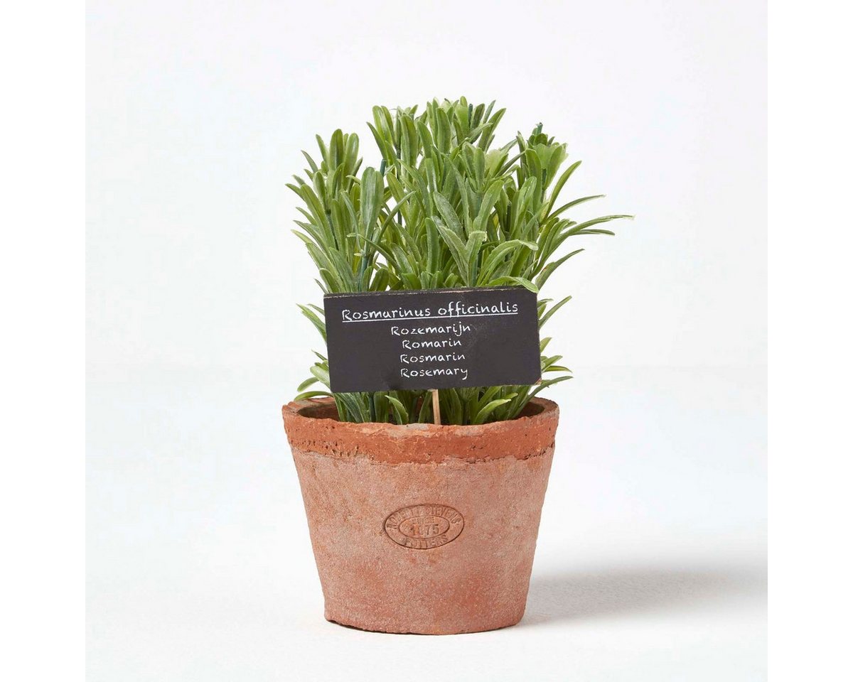 Kunstpflanze Künstliche Rosmarin-Topfpflanze, Homescapes, Höhe 18 cm von Homescapes