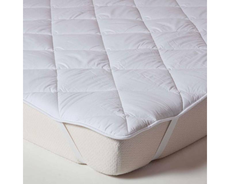 Topper Premium Matratzen-Topper 90 x 200 cm aus dicht gefüllter Baumwolle, Homescapes, 3 cm hoch von Homescapes