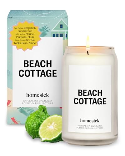 Homesick Premium-Duftkerze, Strandhütte – Düfte von Bergamotte, Sandelholz, 400 ml, 60–80 Stunden Brenndauer, natürliche Soja-Mischung, Heimdekoration, entspannende Aromatherapie-Kerze Homesick Premium-Duftkerze, Strandhütte – Düfte von Bergamotte, Sandelholz, 400 ml, 60–80 Stunden Brenndauer, natürliche Soja-Mischung, Heimdekoration, entspannende Aromatherapie-Kerze von Homesick