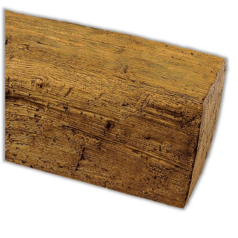 Homestar Deckenleiste Deckenbalken Holzimitat Eiche, 12 x 12 cm, Länge 4 m, einfache Montage durch kleben, Polyurethan, preiswerte Alternative zu Echtholz-Balken von Homestar
