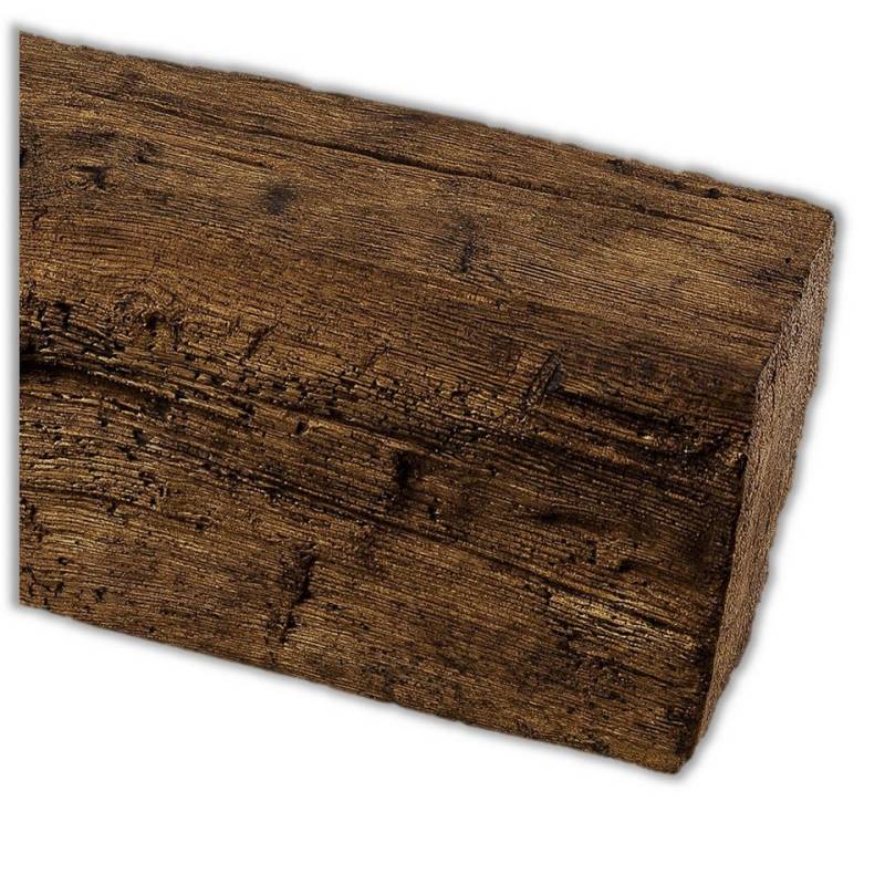 Homestar Deckenleiste Deckenbalken Holzimitat Eiche, 12 x 12 cm, Länge 4 m, einfache Montage durch kleben, Polyurethan, preiswerte Alternative zu Echtholz-Balken von Homestar