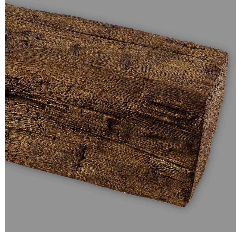 Homestar Zierleiste Deckenbalken Holzimitat Eiche, 12 x 12 cm, Länge 2 m, kleben, Polyurethan, leichte und kostengünstige Alternative zu Echtholz-Balken von Homestar