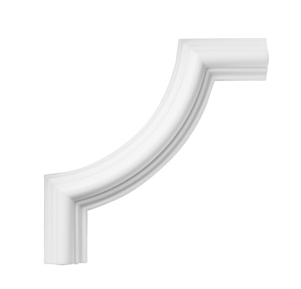 Homestar Zierleiste Wandleiste Viertelbogen BW 11, r = 115 mm, Set 4 Stück, einfache montage durch kleben, Polystyrol, Set, 4-St., Viertelbogen BW 11 passt nur zu unserer Wandleiste CW 11 von Homestar
