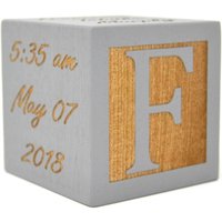 Personalisierter Baby Block Einzigartiges Geschenk Neugeborenen Zwilling 1 von HomesteadEngraving