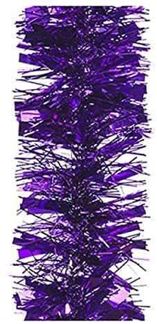 10 m luxuriöses, flauschiges Lametta, helle und klassische Weihnachtsfarben, 5 Stränge von 18 cm lang, dick und dünn, 6lagig, MetallicMetallLametta, insgesamt 10 m oder 390 cm in vielen Farben von Homestreet