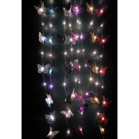 Schmetterling Lichterkette Led 1, 25M Batteriebetrieben. 6 X 8cm Glitzer Schmetterlinge Pro Schnur Girlanden-Lichterkette - Wählen Sie Rot, Schwarz von HomestreetBoutique