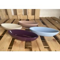 Ovale Keramikschale in 4 Farben - Wählen Sie Enteneiblau, Lila Oder Creme. Schale Für Potpourri, Dekorationen, Obst Und Mehr von HomestreetBoutique