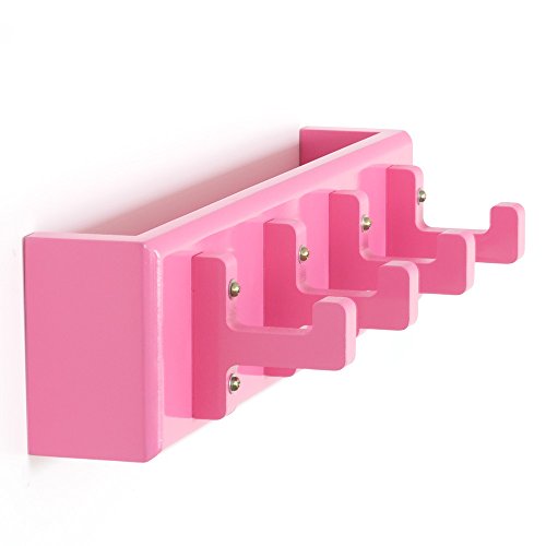 Homestyle4u 1041, Schlüsselhaken Wand, Schlüsselboard Schlüsselbrett Holz, Pink von Homestyle4u