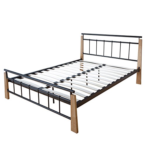 Homestyle4u 1275, Metallbett 140x200 Natur Bettgestell Mit Lattenrost Homestyle4u 1275, Metallbett 140x200 Natur Bettgestell Mit Lattenrost von Homestyle4u