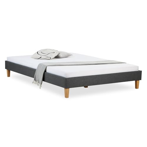 Homestyle4u 1981, Polsterbett 180x200 grau Doppelbett Bett Futonbett Bettgestell mit Lattenrost Homestyle4u 1981, Polsterbett 180x200 grau Doppelbett Bett Futonbett Bettgestell mit Lattenrost von Homestyle4u