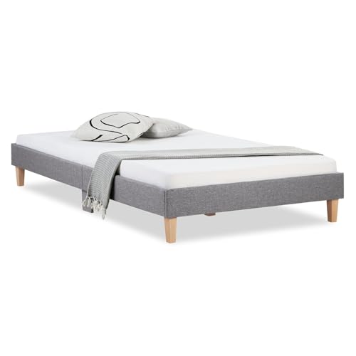 Homestyle4u Polsterbett 120x200 Grau Doppelbett Bett Futonbett Bettgestell mit Lattenrost | Artikel 1983 Homestyle4u Polsterbett 120x200 Grau Doppelbett Bett Futonbett Bettgestell mit Lattenrost | Artikel 1983 von Homestyle4u