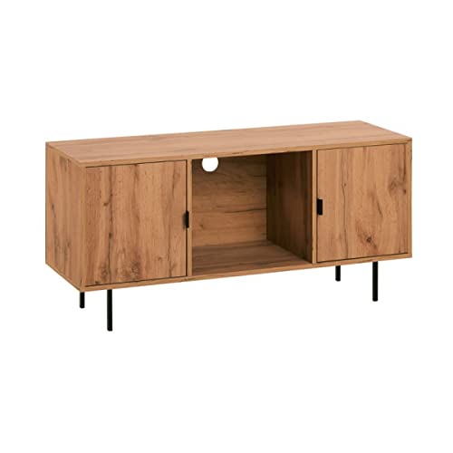 Homestyle4u 2231, TV Board Holz TV-Schrank Lowboard Unterschrank Sideboard Fernsehschrank Schwarz Natur von Homestyle4u