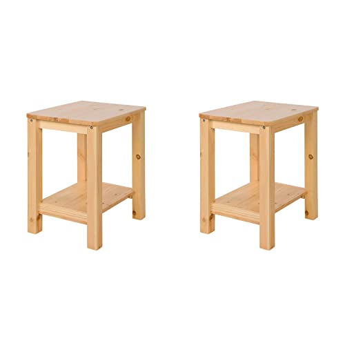Homestyle4u 2271, Holzhocker Hocker Holz Natur 2 Stück Sitzhocker 2er Set Tischhocker Kniehocker Kiefer Massivholz Homestyle4u 2271, Holzhocker Hocker Holz Natur 2 Stück Sitzhocker 2er Set Tischhocker Kniehocker Kiefer Massivholz von Homestyle4u