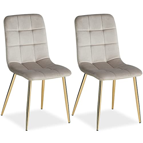 Homestyle4u 2333, 2er Set Esszimmerstühle Stuhl Sessel Samt Wohnzimmer Küchenstuhl Polsterstuhl Beige Creme Gold 2 Stück Homestyle4u 2333, 2er Set Esszimmerstühle Stuhl Sessel Samt Wohnzimmer Küchenstuhl Polsterstuhl Beige Creme Gold 2 Stück von Homestyle4u