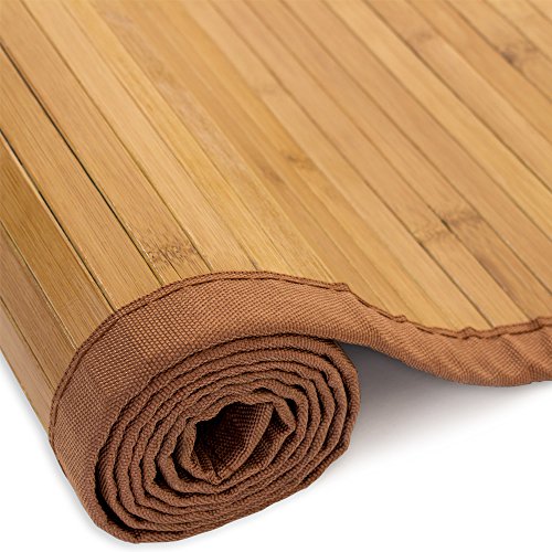 Homestyle4u 254, Bambusmatte Bad Duschvorleger Läufer, Bambusteppich 80 x 200 cm Braun von Homestyle4u