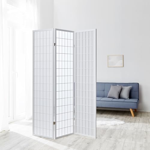 Homestyle4u 260, Paravent Raumteiler Innen 3 teilig Holz Weiß Trennwand Sichtschutz Reispapier Höhe 175 cm Homestyle4u 260, Paravent Raumteiler Innen 3 teilig Holz Weiß Trennwand Sichtschutz Reispapier Höhe 175 cm von Homestyle4u