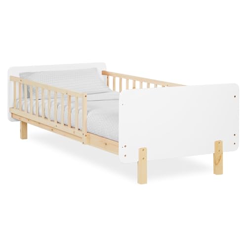 Homestyle4u 2604, Kinderbett 90x200 mit Rausfallschutz & Lattenrost Weiß Natur Massivholz Kleinkindbett Gitterbett Bett Kinder Homestyle4u 2604, Kinderbett 90x200 mit Rausfallschutz & Lattenrost Weiß Natur Massivholz Kleinkindbett Gitterbett Bett Kinder von Homestyle4u