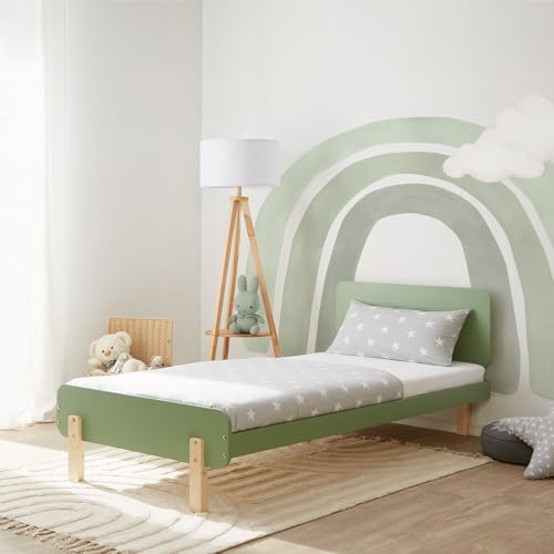 Homestyle4u 2608, Kinderbett 90x200 cm mit Lattenrost Kiefer Massiv Bettgestell Holz Grün Jugendbett Einzelbett Holzbett Homestyle4u 2608, Kinderbett 90x200 cm mit Lattenrost Kiefer Massiv Bettgestell Holz Grün Jugendbett Einzelbett Holzbett von Homestyle4u