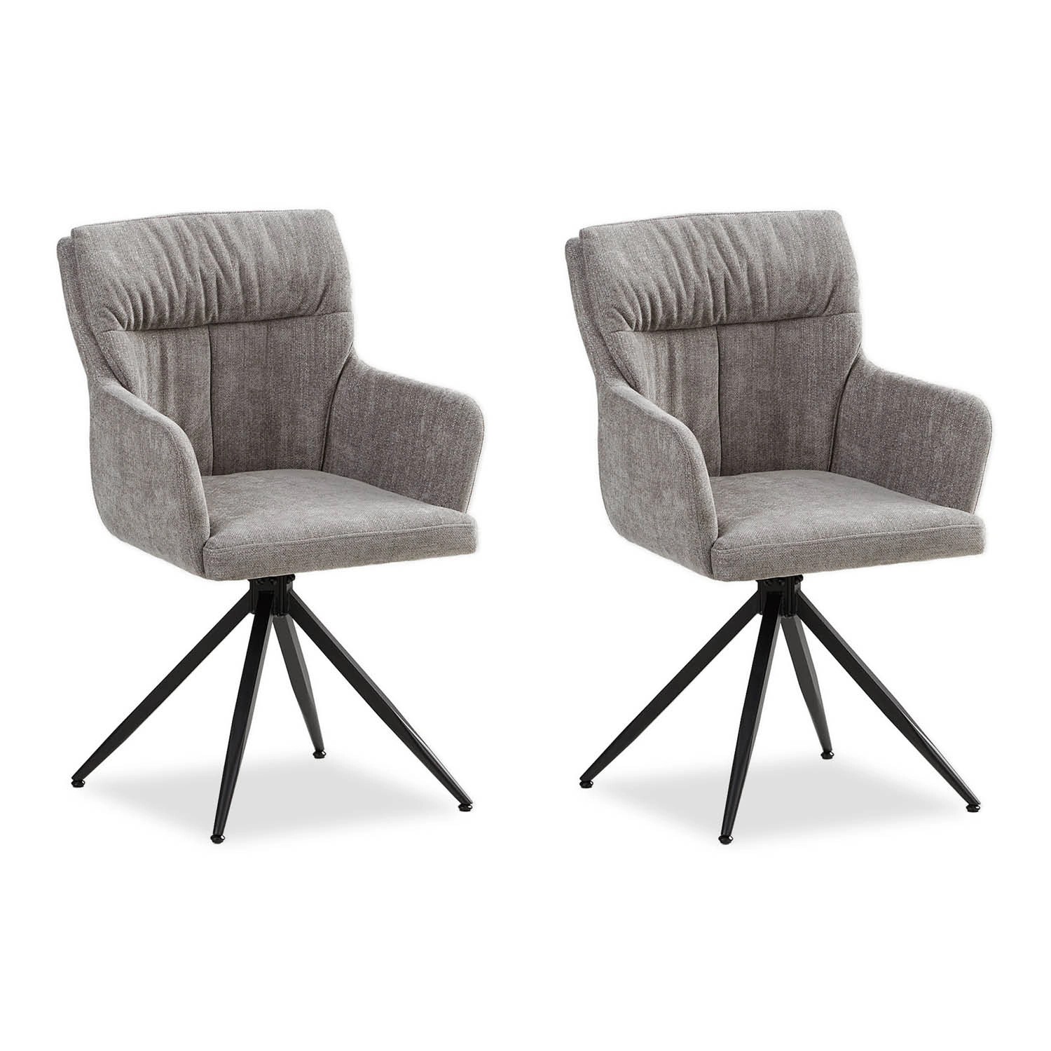 Homestyle4u 2er Set Polsterstühle Drehbar in Grau 2847 Homestyle4u 2er Set Polsterstühle Drehbar in Grau 2847 von Homestyle4u
