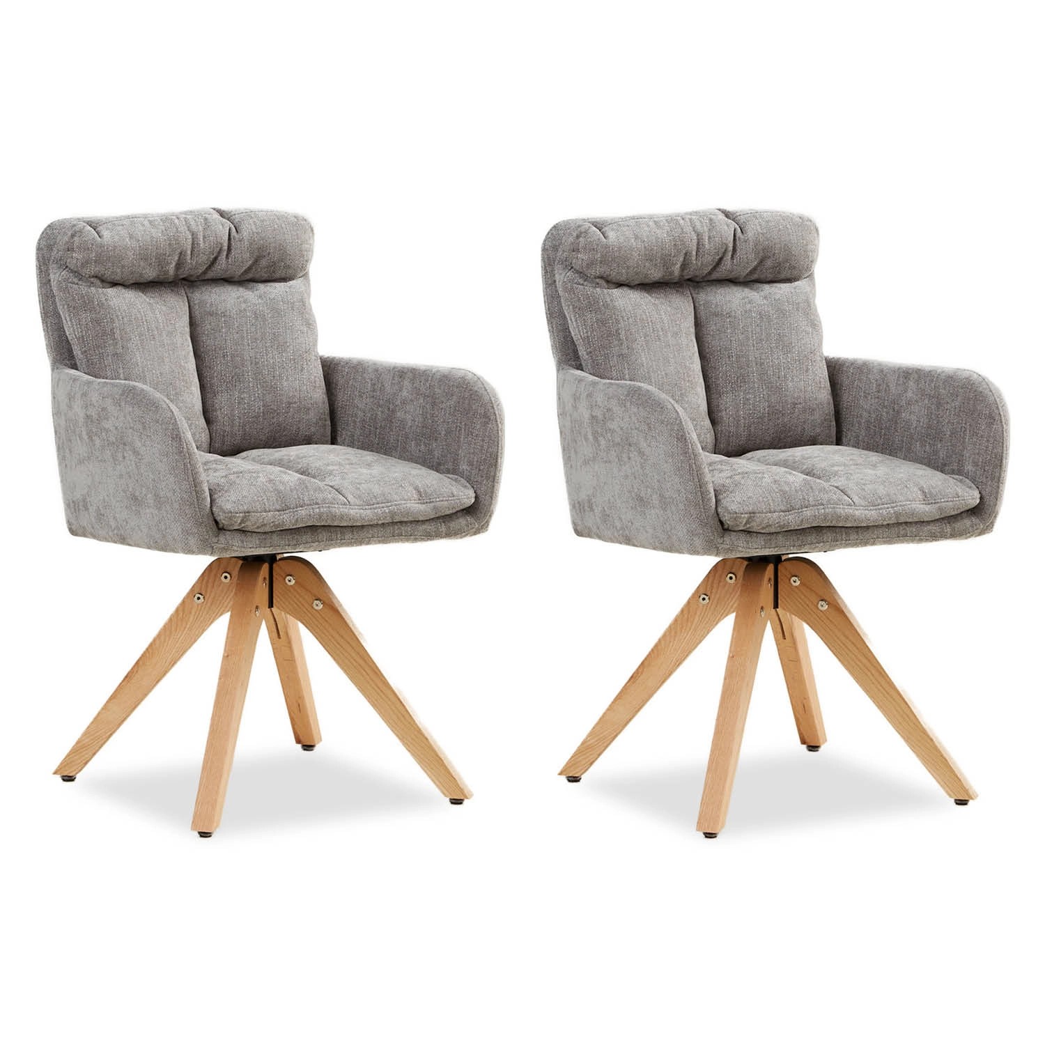 Homestyle4u 2er Set Polsterstühle Drehbar in Grau 2851 Homestyle4u 2er Set Polsterstühle Drehbar in Grau 2851 von Homestyle4u