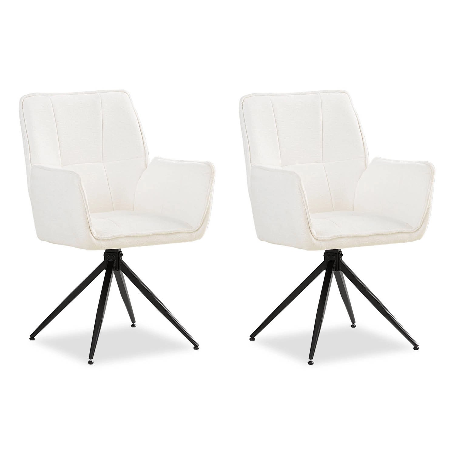 Homestyle4u 2er Set Polsterstühle Drehbar in Weiß 2859 Homestyle4u 2er Set Polsterstühle Drehbar in Weiß 2859 von Homestyle4u