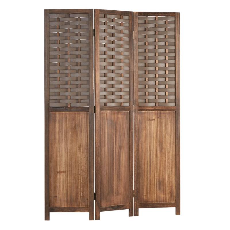 Homestyle4u 3-tlg. Paravent in Braun 120x170 cm 2000 von Homestyle4u