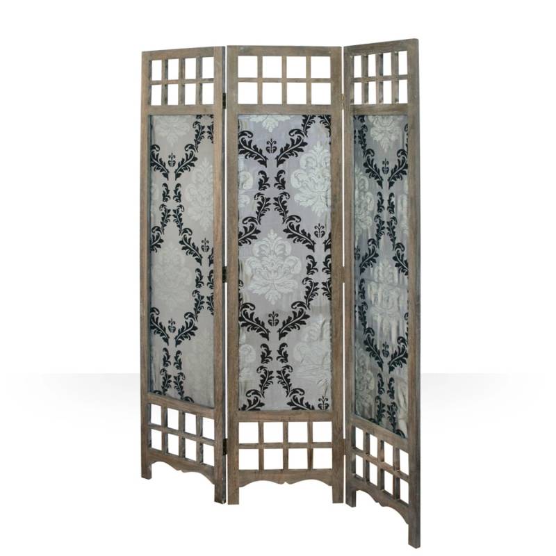 Homestyle4u 3-tlg. Paravent in Braun 120x170 cm 976 von Homestyle4u