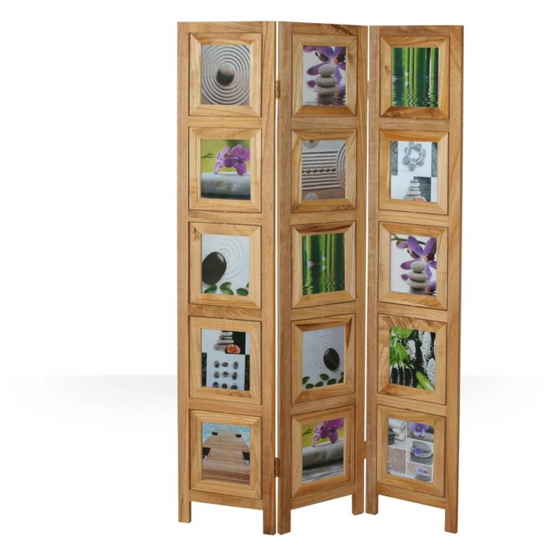 Homestyle4u 3-tlg. Paravent in Braun 93x161 cm 971 von Homestyle4u