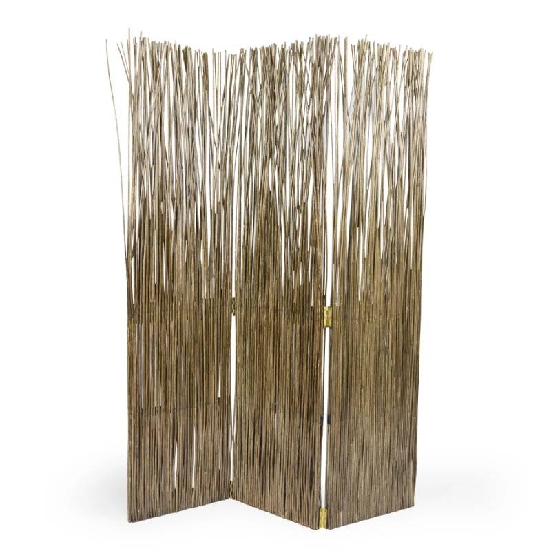 Homestyle4u 3-tlg. Paravent in Grau 120x170 cm 755 von Homestyle4u