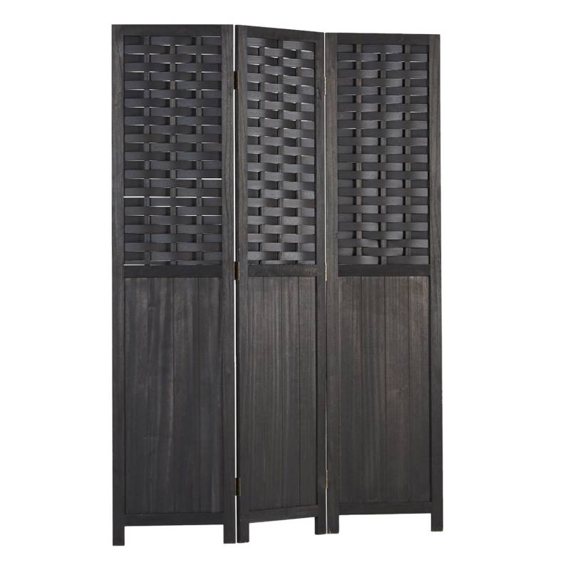 Homestyle4u 3-tlg. Paravent in Schwarz 120x170 cm 2002 von Homestyle4u