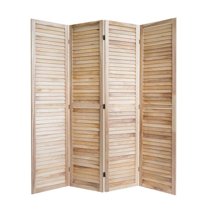Homestyle4u 4-tlg. Paravent in Braun 160x170 cm 1248 von Homestyle4u