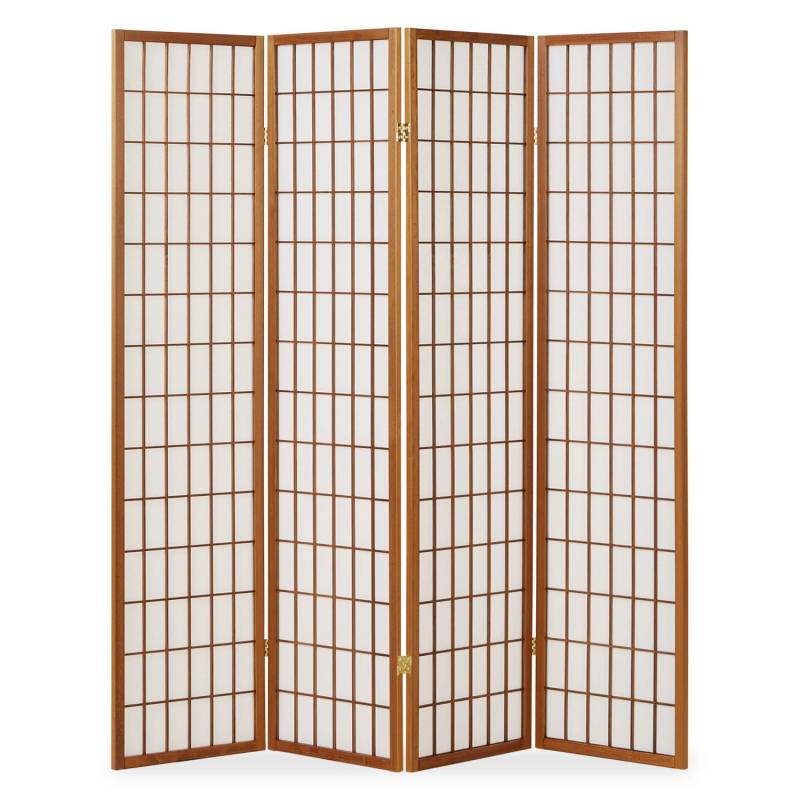 Homestyle4u 4-tlg. Paravent in Braun 176x175 cm 163 von Homestyle4u