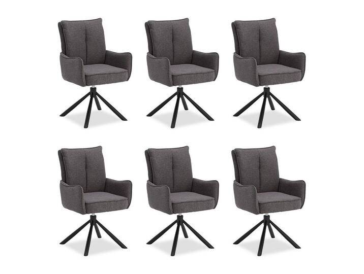 Homestyle4u ARMLEHNENSTUHL, Anthrazit, 59x94x64 cm, Esszimmer, Stühle, Esszimmerstühle, Armlehnenstühle von Homestyle4u