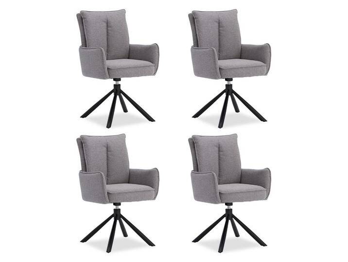 Homestyle4u ARMLEHNENSTUHL, Grau, 59x94x64 cm, Esszimmer, Stühle, Esszimmerstühle, Armlehnenstühle von Homestyle4u