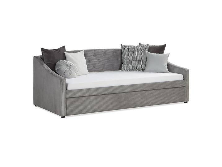 Homestyle4u AUSZIEHBETT, Grau, 90x200 cm, Schlafzimmer, Betten, Polsterbetten von Homestyle4u