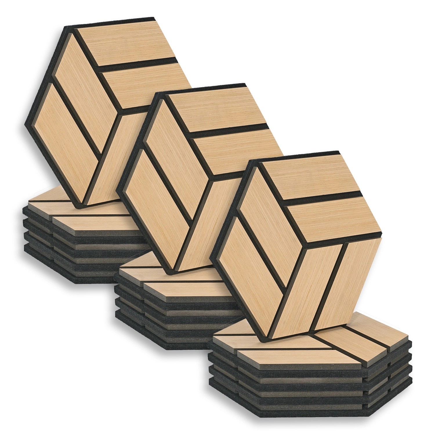 Homestyle4u Akustikpaneele 30 x 26 cm 15 Stück Natur Hexagon Wandpaneele Holz Homestyle4u Akustikpaneele 30 x 26 cm 15 Stück Natur Hexagon Wandpaneele Holz von Homestyle4u