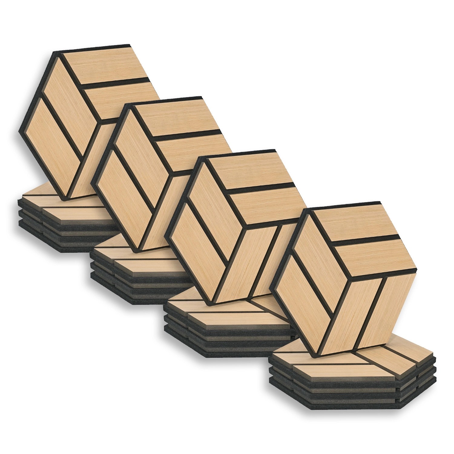 Homestyle4u Akustikpaneele 30 x 26 cm 16 Stück Natur Hexagon Wandpaneele Holz Homestyle4u Akustikpaneele 30 x 26 cm 16 Stück Natur Hexagon Wandpaneele Holz von Homestyle4u